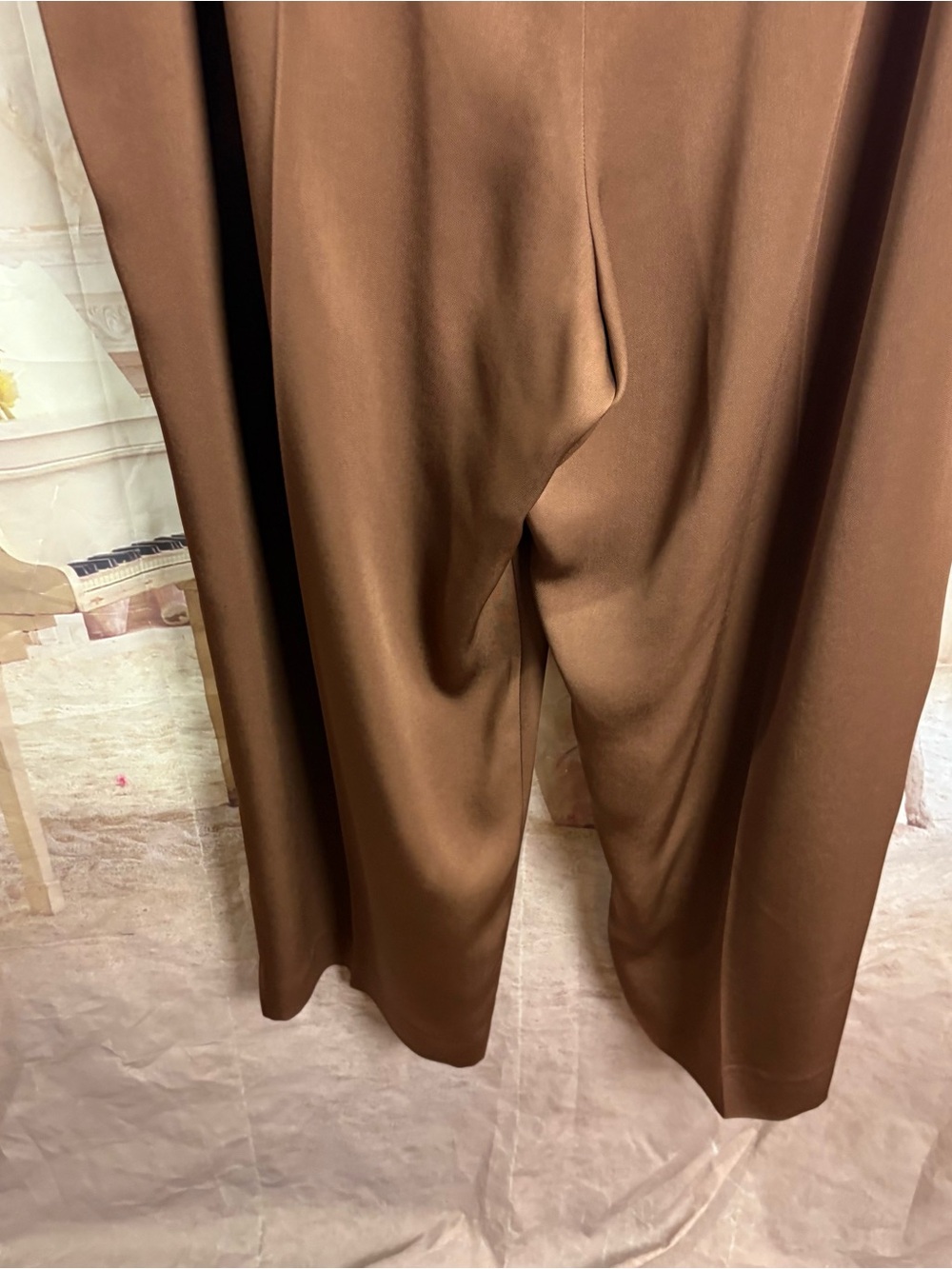 NEW Vince Brown Wide-Leg Pleated Pants - Picture 7 of 10